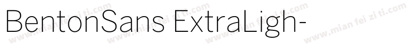 BentonSans ExtraLigh字体转换